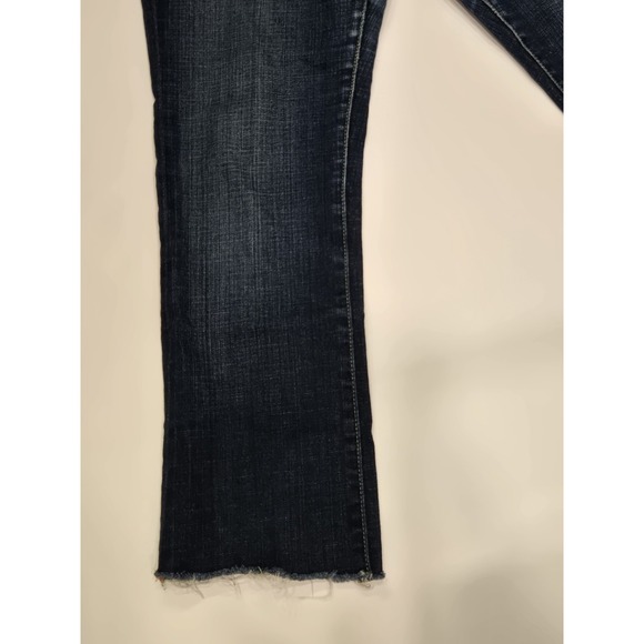 Vigoss Jeans Women's Size 11 Dark Wash Stretch Bootcut Raw HemInseam 28 - Picture 8 of 8